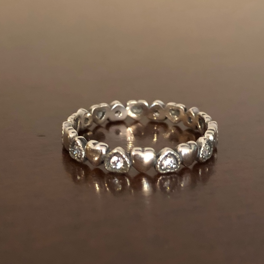 925 Silver Stackable Heart Ring - image 3